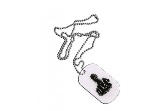 Off white hotsell dog tag