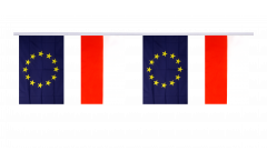 Poland - European Union EU Friendship Bunting Flags - 5.9 x 8.65 inch