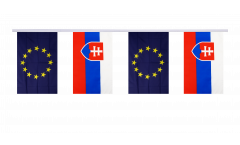 Slovakia - European Union EU Friendship Bunting Flags - 5.9 x 8.65 inch