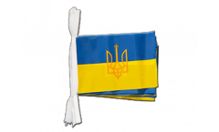 Ukraine with coat of arms Bunting Flags - 5.9 x 8.65 inch