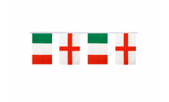 Italy - England Friendship Bunting Flags - 5.9 x 8.65 inch