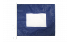 Papa (P) Nautical Signal, Boat, Sail Flag - 75 x 90 cm