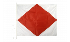 Foxtrot (F) Nautical Signal, Boat, Sail Flag - 75 x 90 cm