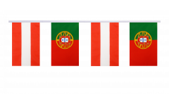 Austria - Portugal Friendship Bunting Flags - 5.9 x 8.65 inch