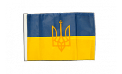 Ukraine with coat of arms Flag with sleeve